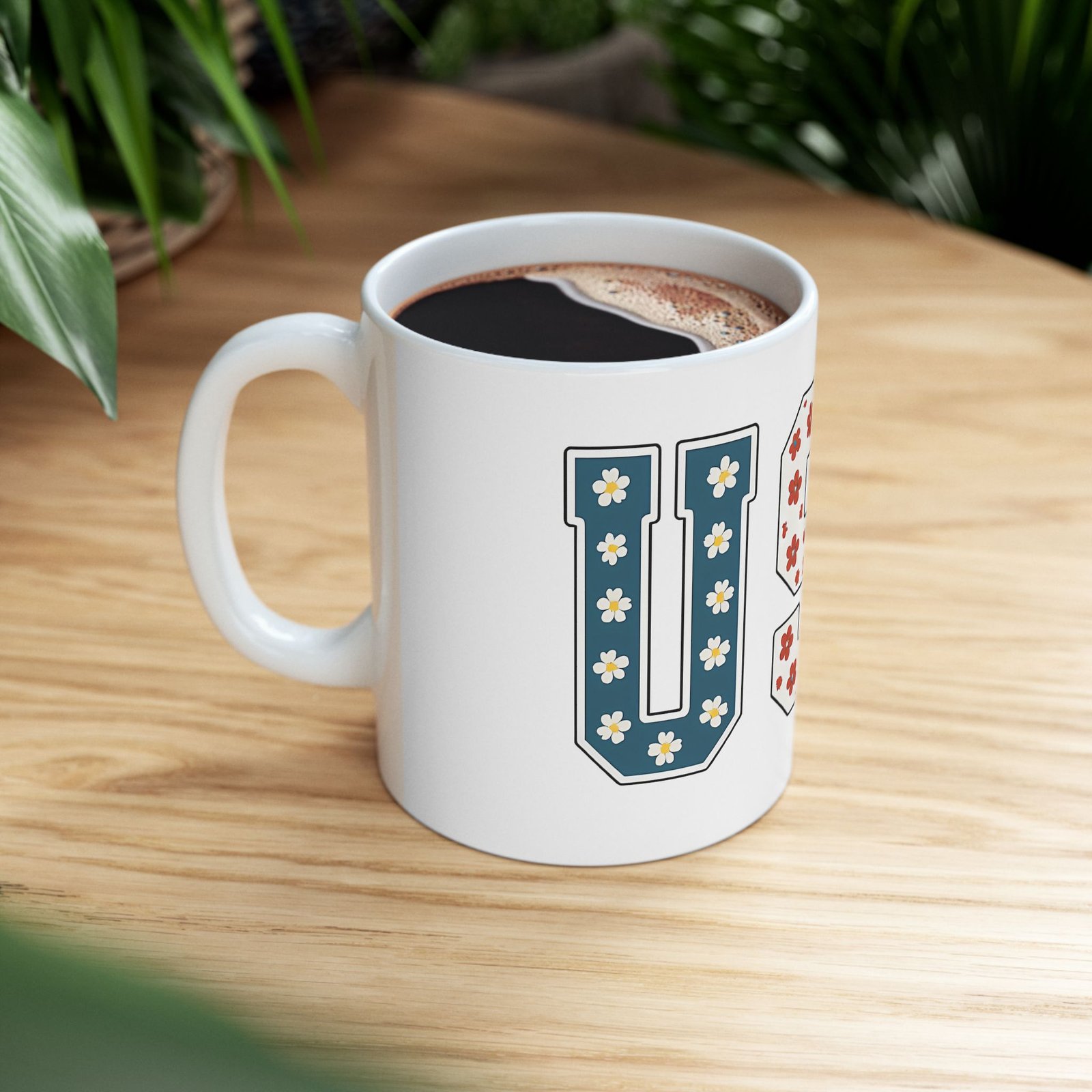 USA Floral Design Ceramic Mug - Perfect for Summer Celebrations - Image 5